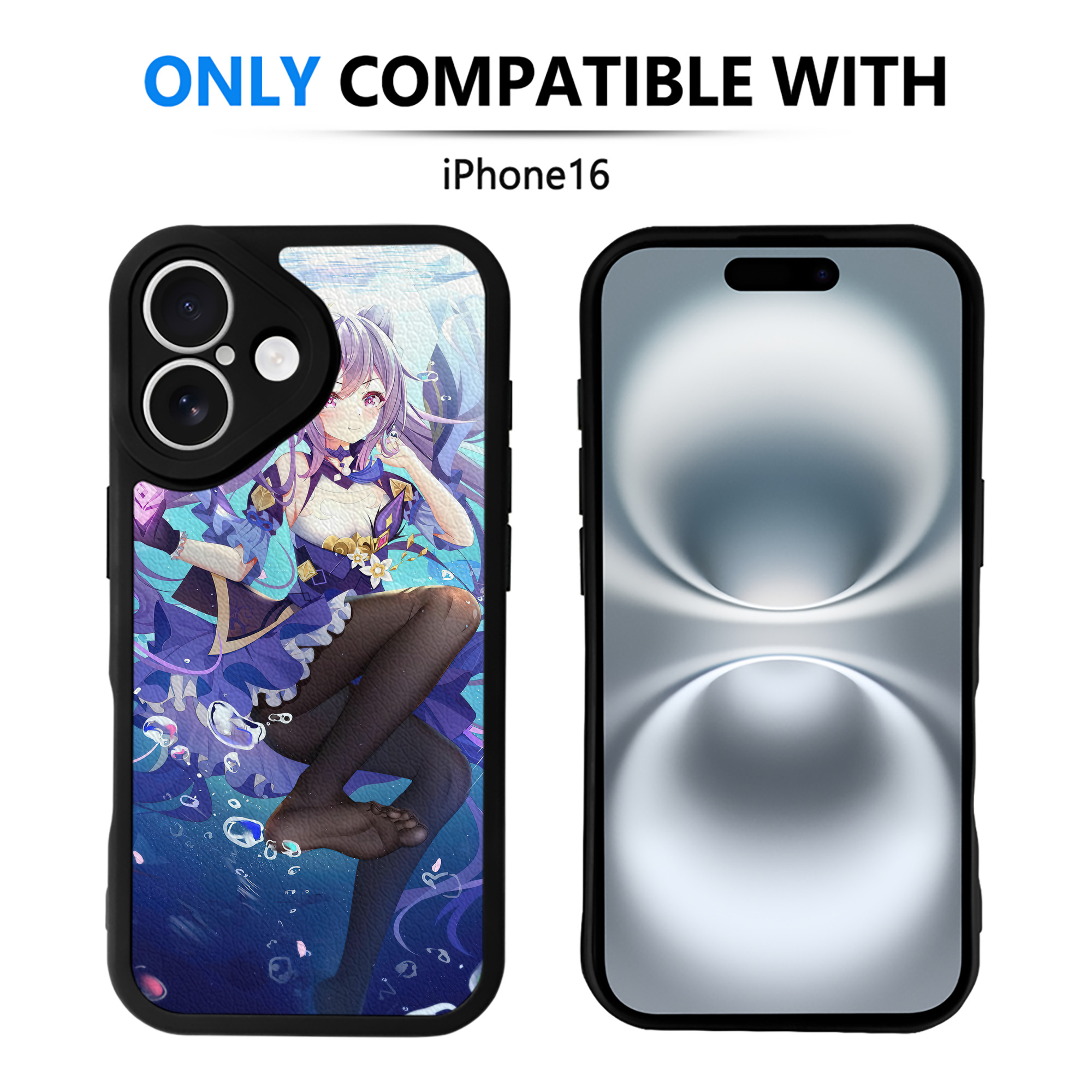 げんし神 genshin 【iPhone 16シリーズ対応】シリコンスマホケース（レザー調） 材質：シリコン